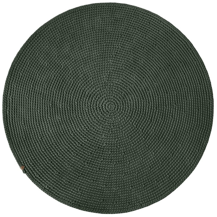 Crochet rug SAGA | OLIVE GREEN - Zuri House