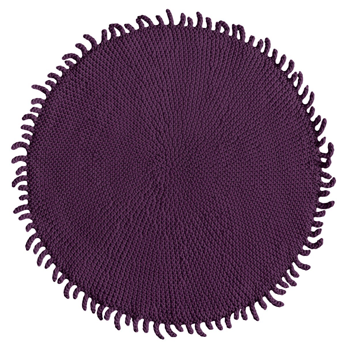 Crochet rug SUN | AUBERGINE - Zuri House
