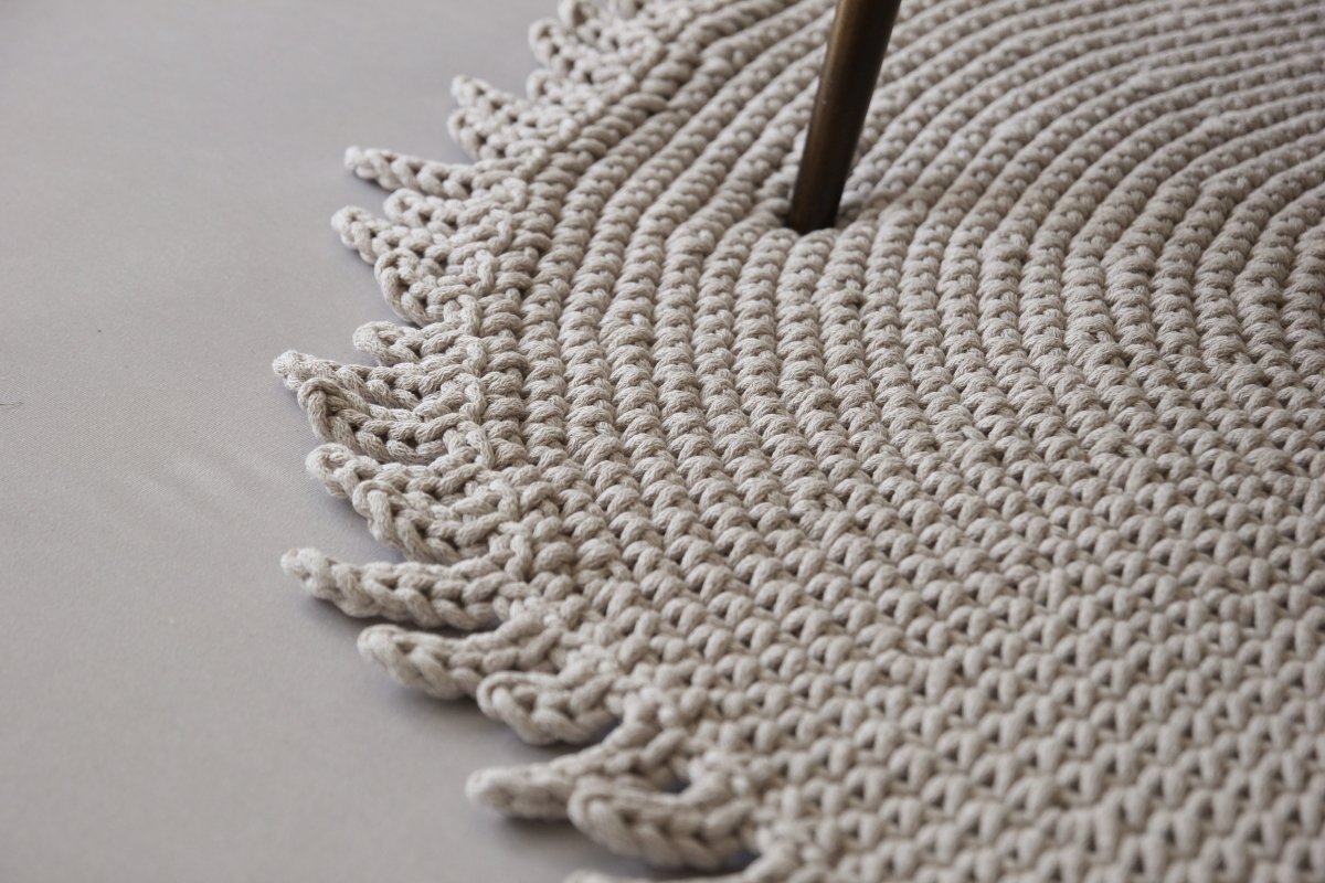 Crochet rug SUN | BEIGE - Zuri House