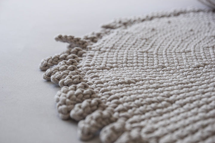 Crochet rug SUN | BEIGE - Zuri House