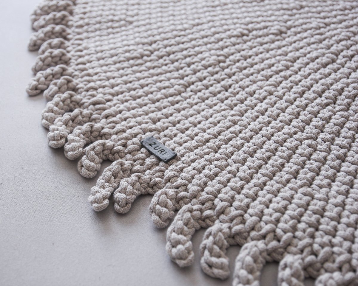 Crochet rug SUN | BEIGE - Zuri House