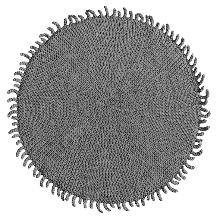 Crochet rug SUN | DARK GREY - Zuri House