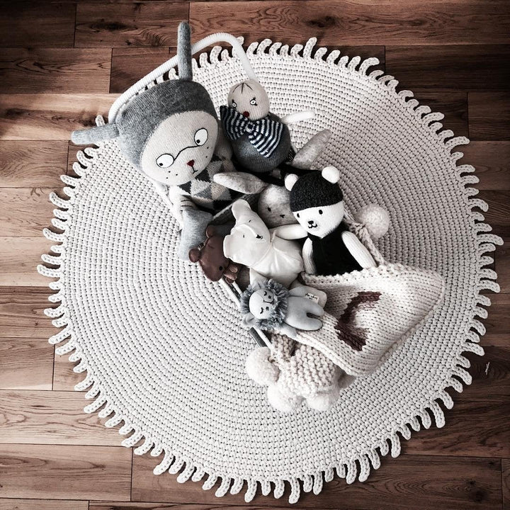 Crochet rug SUN | IVORY | 100cm - Zuri House