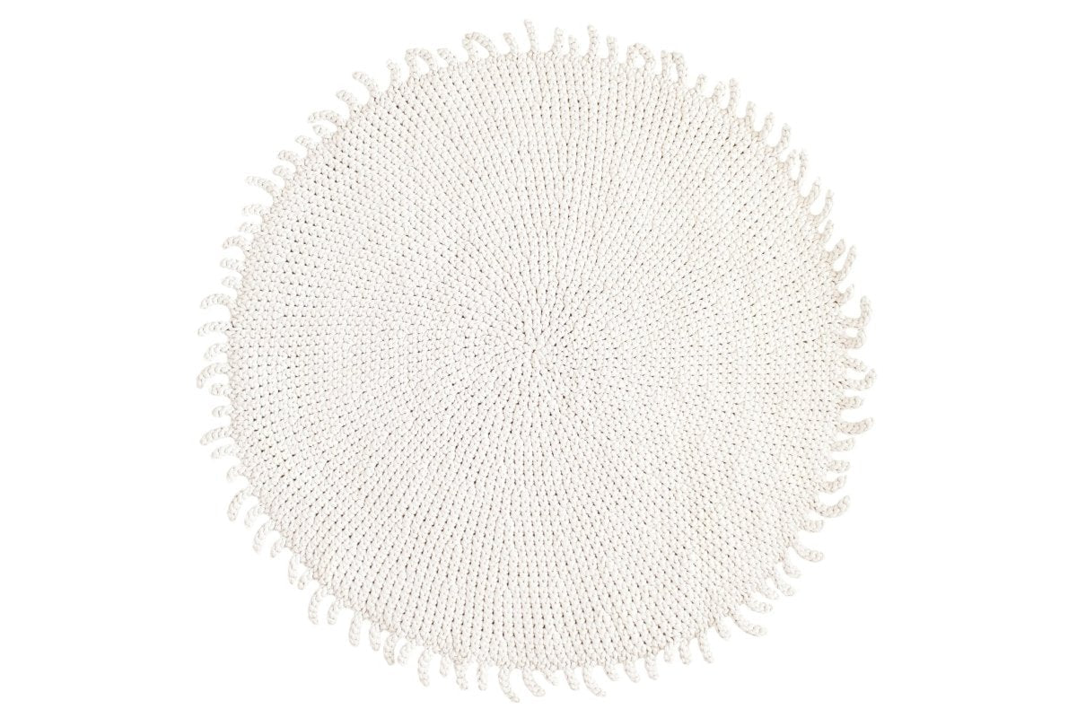 Crochet rug SUN | IVORY | 100cm - Zuri House