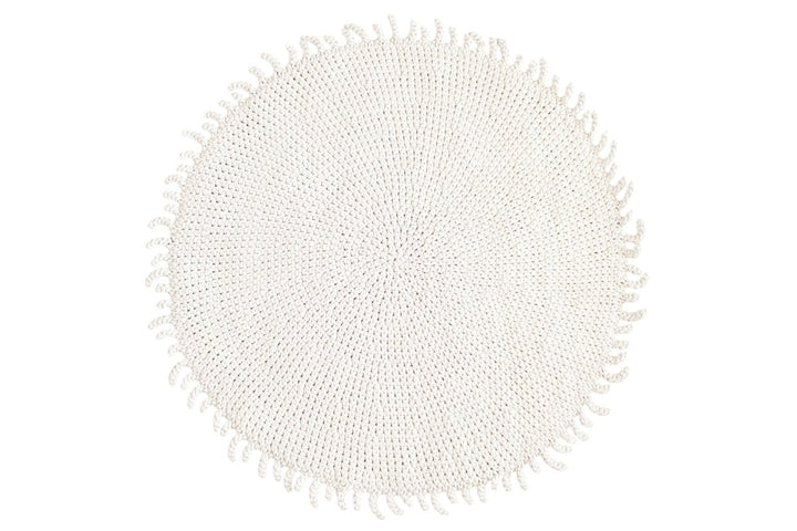 Crochet rug SUN | IVORY | 100cm - Zuri House