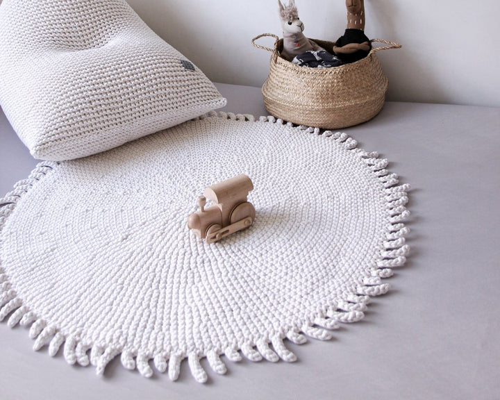 Crochet rug SUN | IVORY - Zuri House