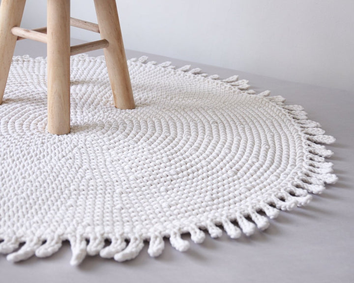 Crochet rug SUN | IVORY - Zuri House
