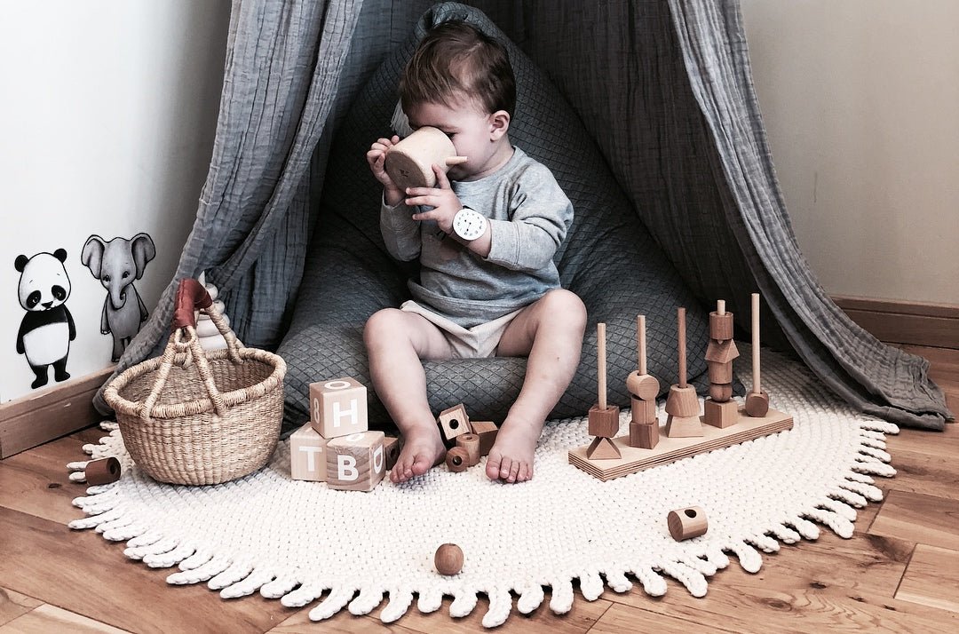 Crochet rug SUN | IVORY - Zuri House