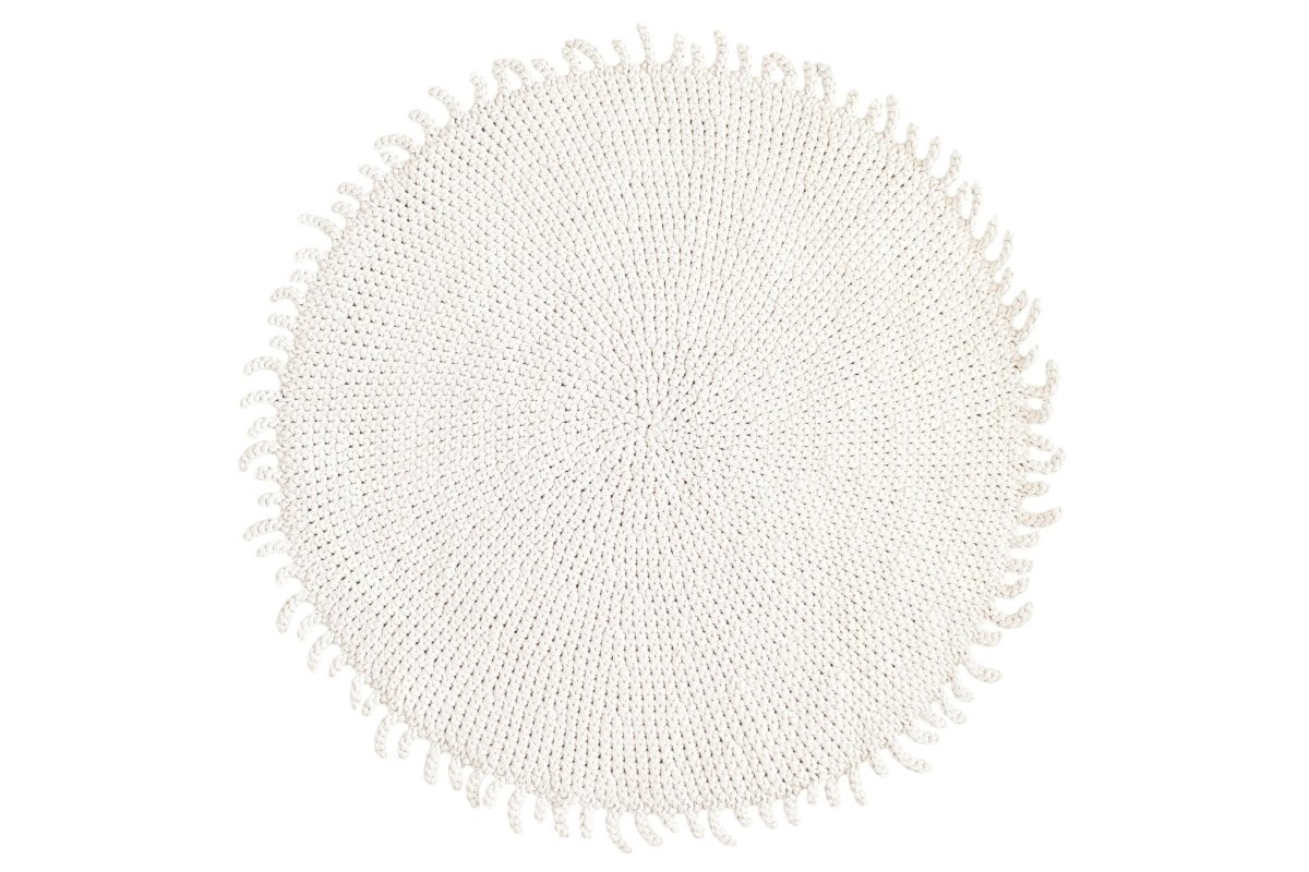 Crochet rug SUN | IVORY | R2G - Zuri House