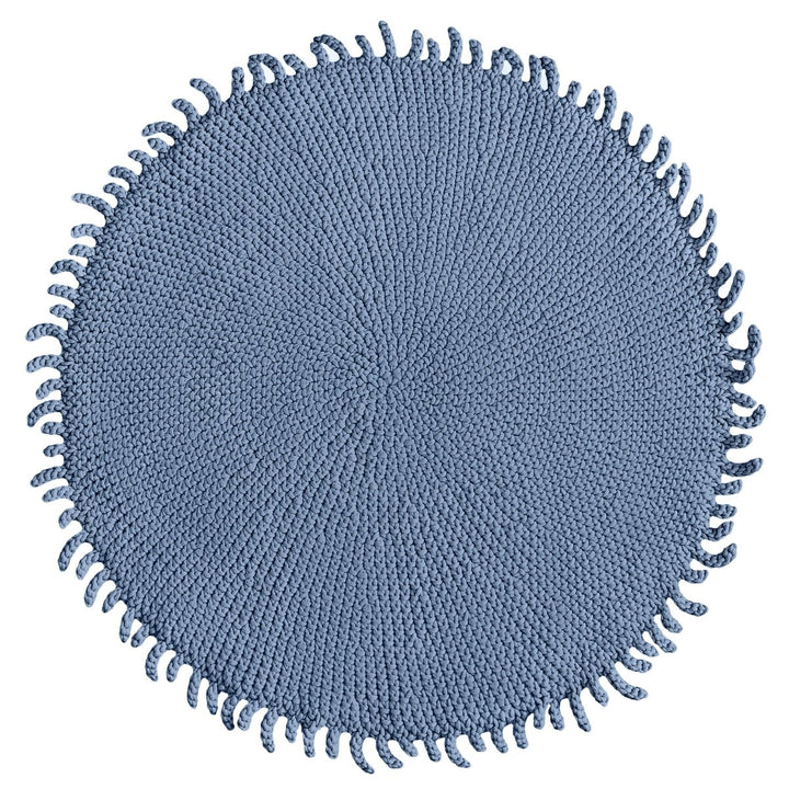 Crochet rug SUN | LIGHT DENIM - Zuri House