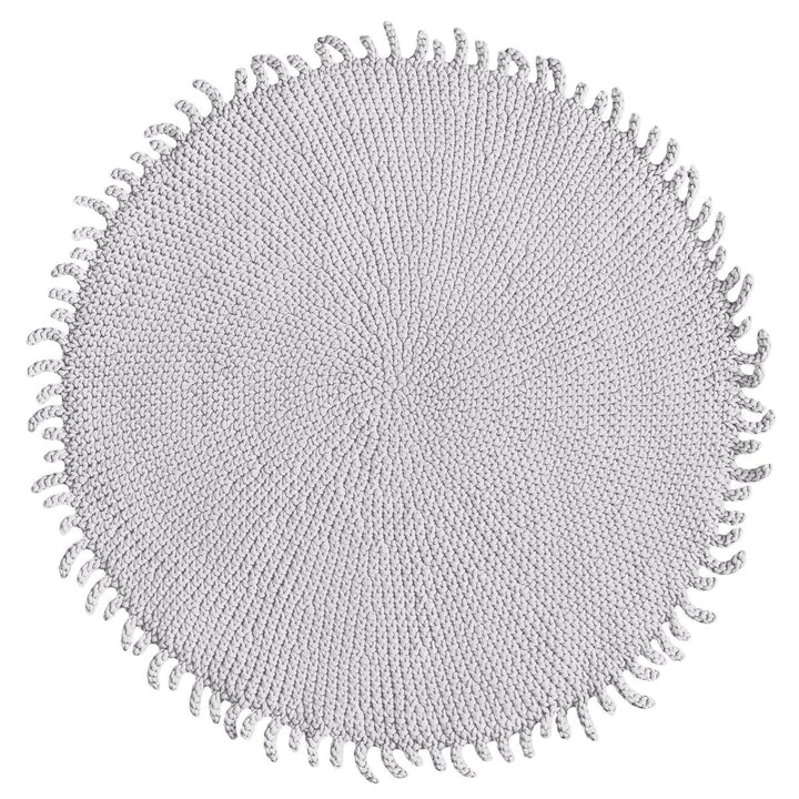 Crochet rug SUN | LIGHT GREY - Zuri House