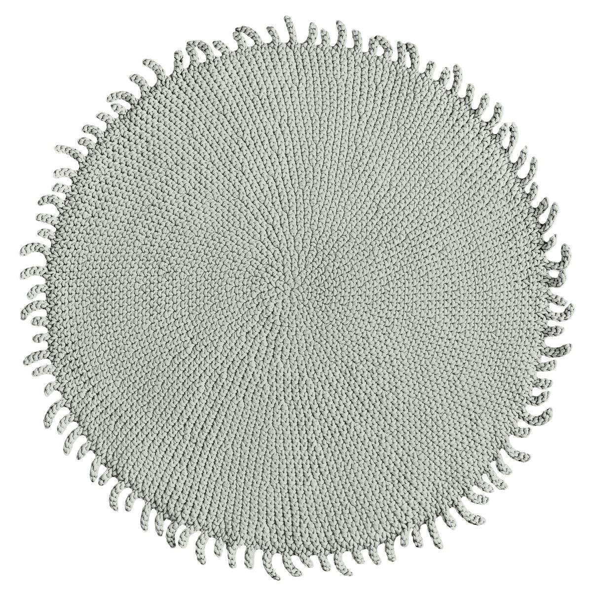 Crochet rug SUN | LIGHT OLIVE - Zuri House