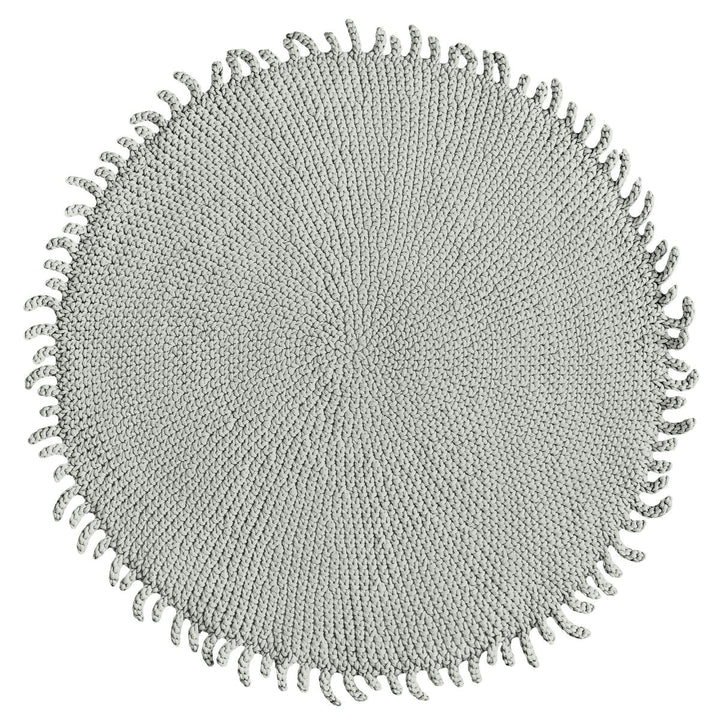 Crochet rug SUN | LIGHT OLIVE - Zuri House