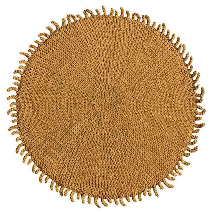 Crochet rug SUN | MUSTARD - Zuri House