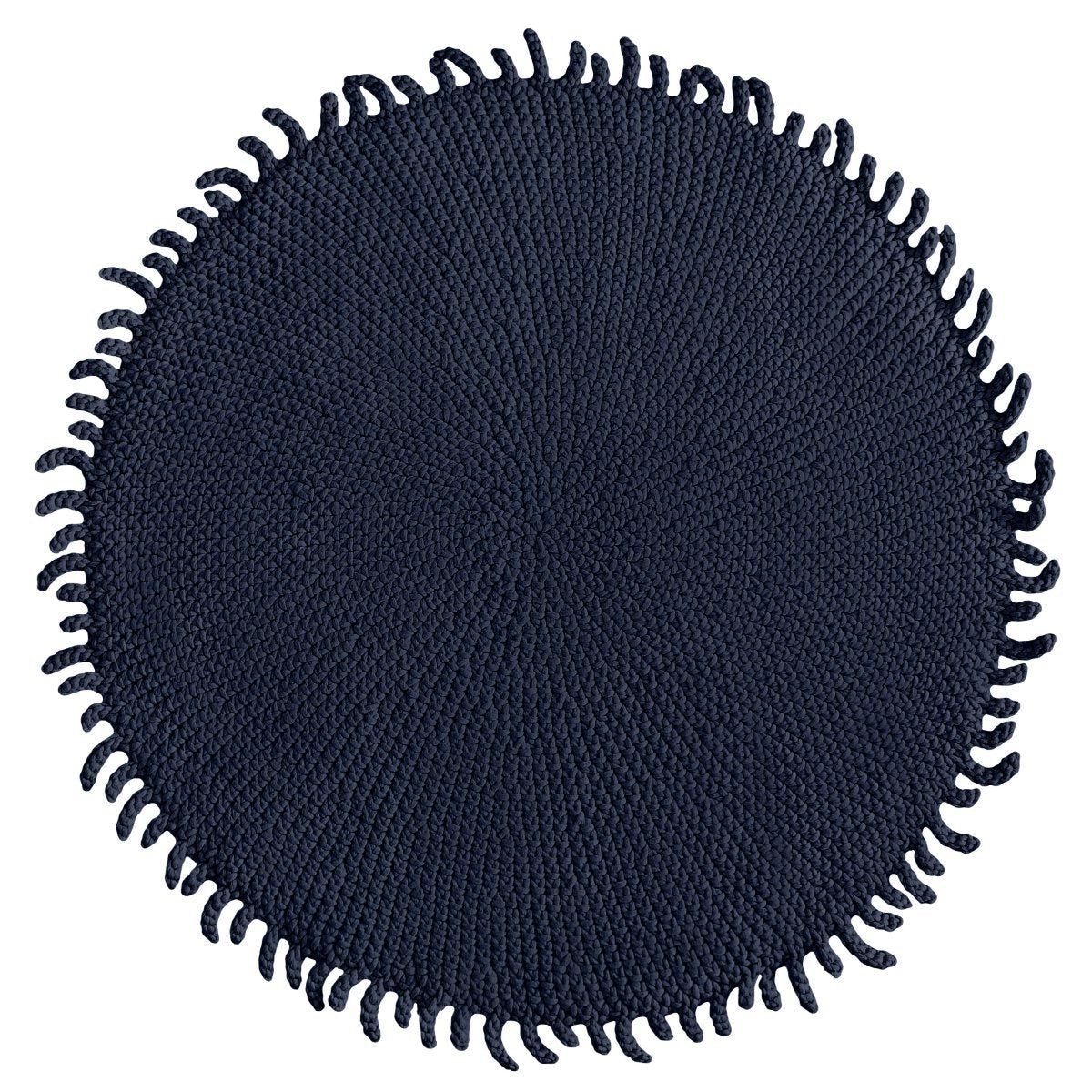 Crochet rug SUN | NAVY BLUE - Zuri House