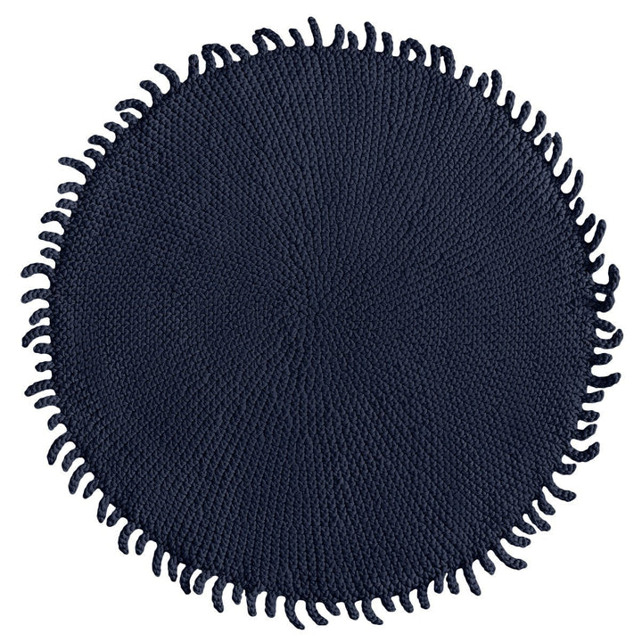 Crochet rug SUN | NAVY BLUE - Zuri House