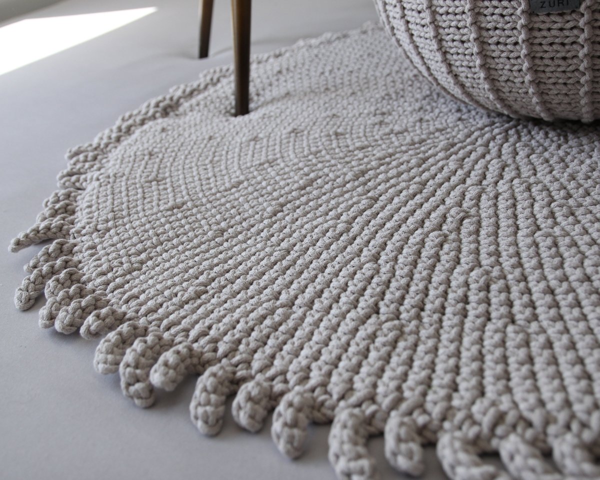Crochet rug SUN | OATMEAL - Zuri House