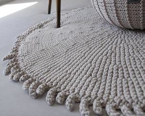 Crochet rug SUN | OATMEAL - Zuri House