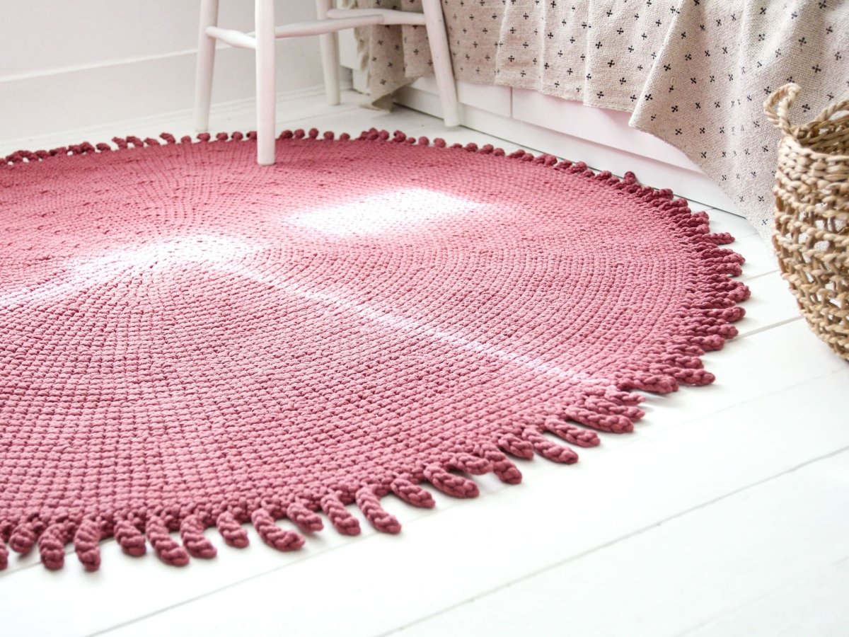 Crochet rug SUN | OLD ROSE - Zuri House