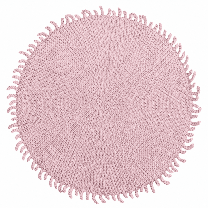 Crochet rug SUN | POWDER PINK - Zuri House