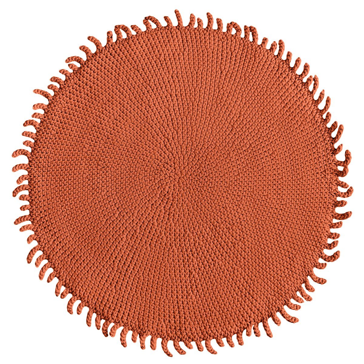 Crochet rug SUN | PUMPKIN - Zuri House
