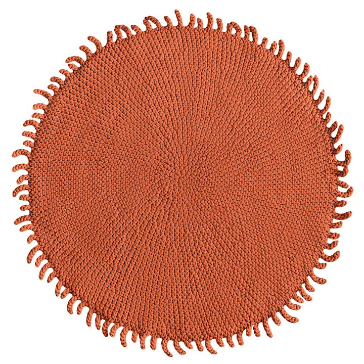 Crochet rug SUN | PUMPKIN - Zuri House