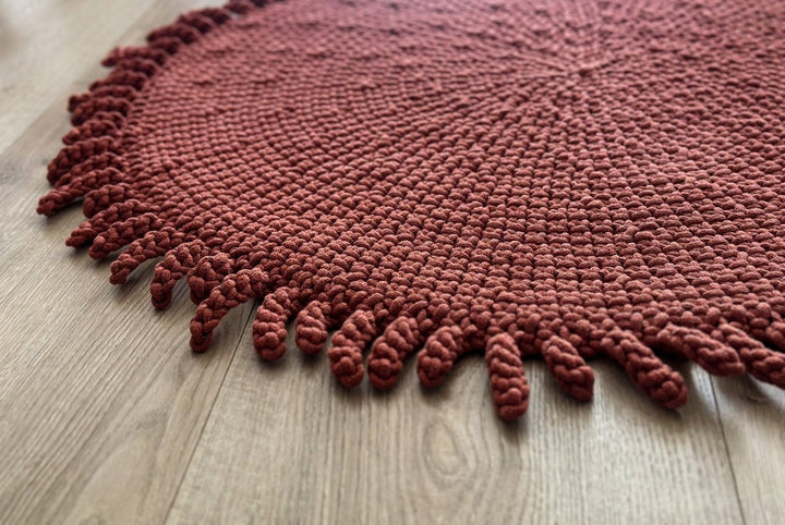 Crochet rug SUN | TERRACOTTA - Zuri House