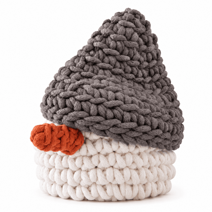 Crochet Snowman Basket | MOCHA - Zuri House
