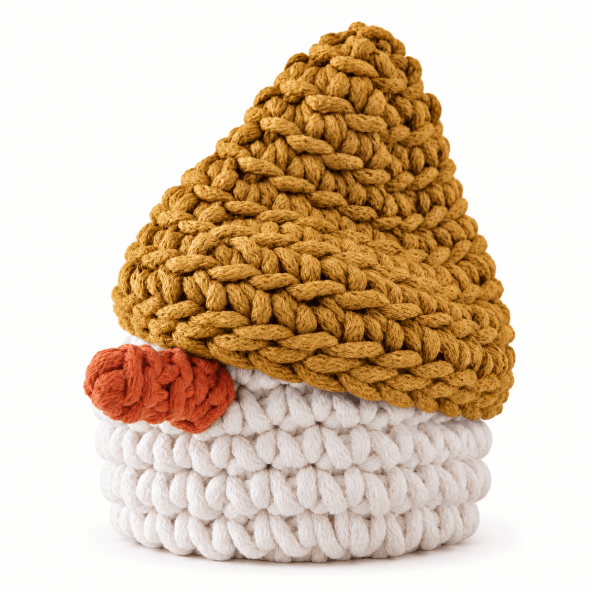 Crochet Snowman Basket | MUSTARD - Zuri House