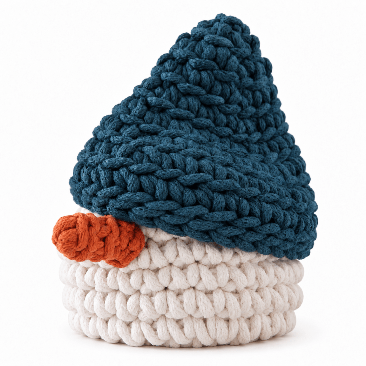 Crochet Snowman Basket | PETROL - Zuri House