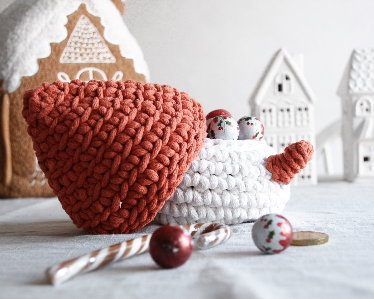 Crochet Snowman Basket | PUMPKIN - Zuri House