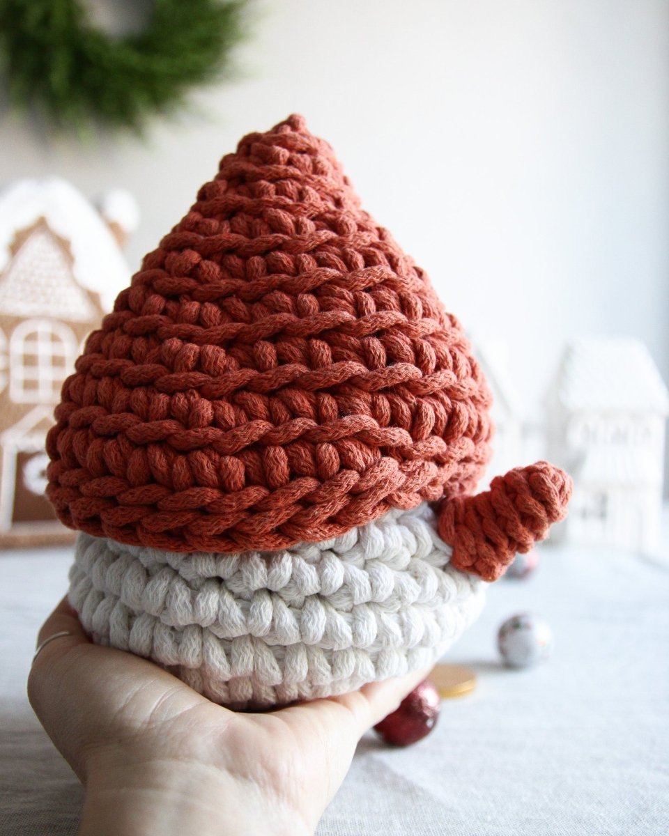 Crochet Snowman Basket | PUMPKIN - Zuri House