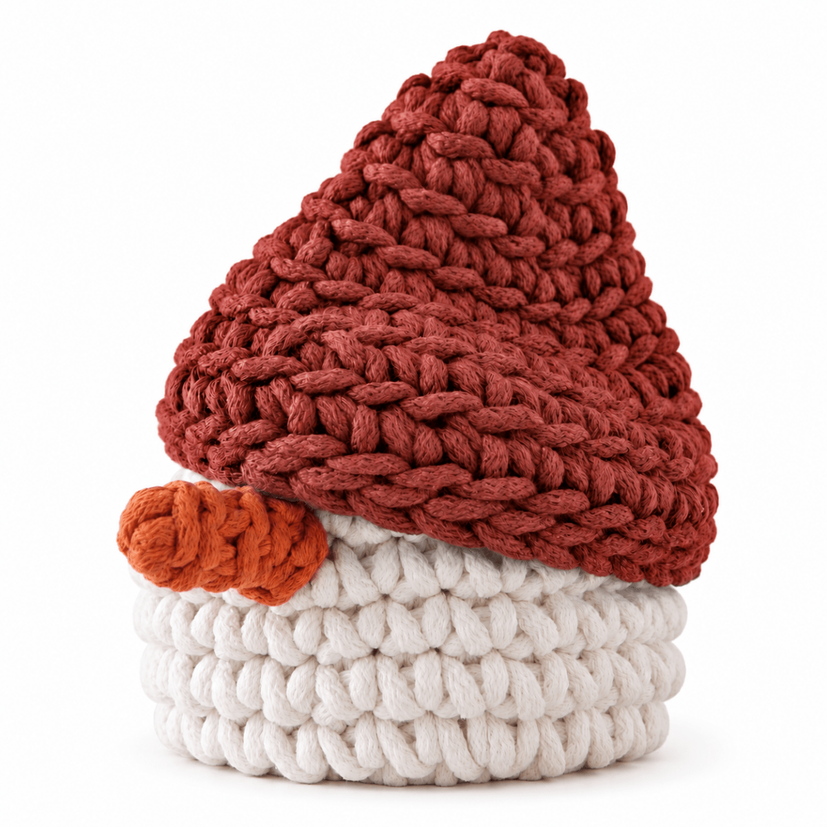 Crochet Snowman Basket | TERRACOTTA - Zuri House