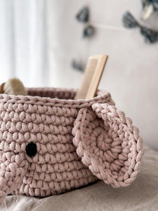 Elephant Basket | LIGHT GREY - Zuri House