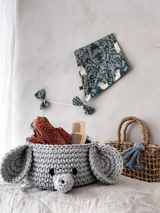 Elephant Basket | LIGHT GREY - Zuri House