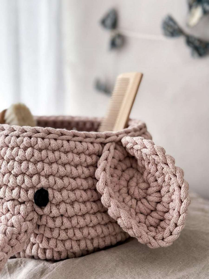 Elephant Basket | OATMEAL - Zuri House