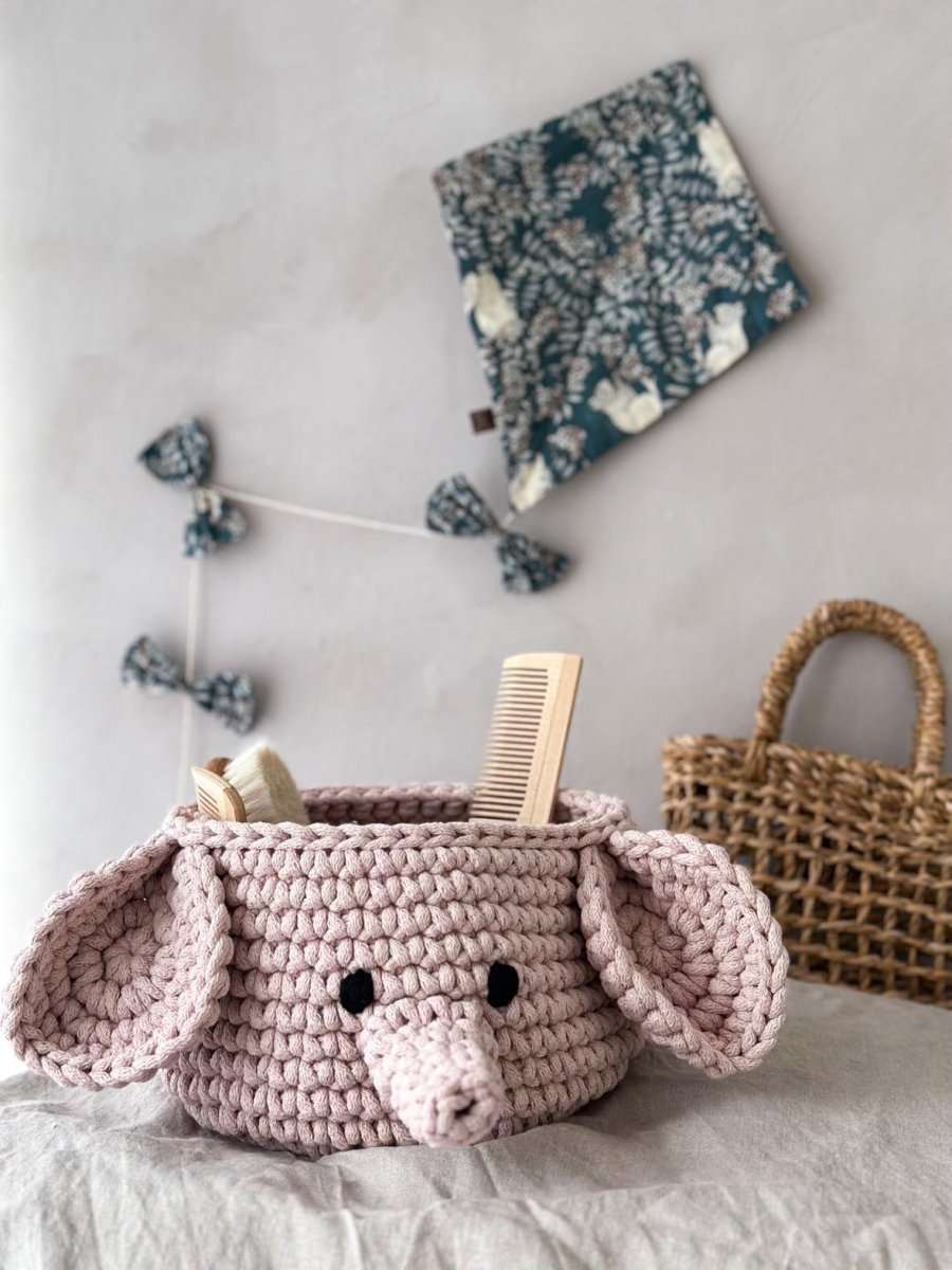 Elephant Basket | PALE PINK - Zuri House