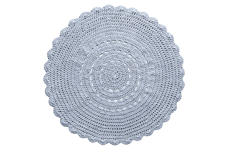 Crochet doily rug | BABY BLUE