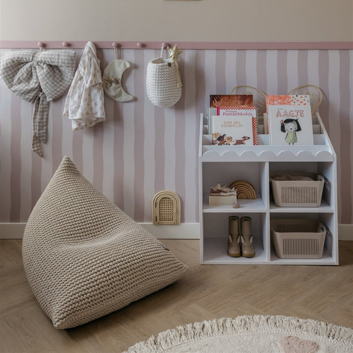Knitted bean bag | BEIGE - Zuri House