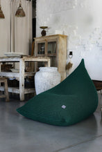 Knitted bean bag | BOTTLE GREEN - Zuri House