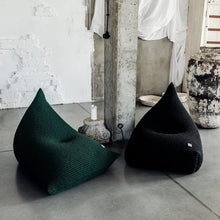 Knitted bean bag | BOTTLE GREEN - Zuri House