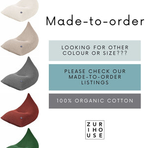 Knitted bean bag | CHARCOAL - Zuri House