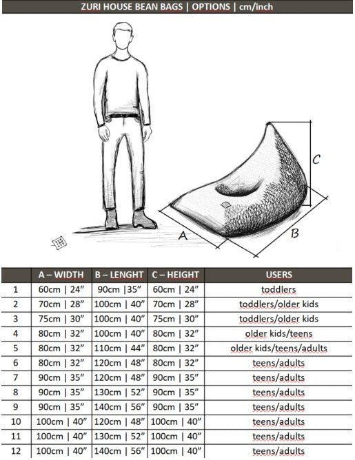Knitted bean bag | CHARCOAL - Zuri House