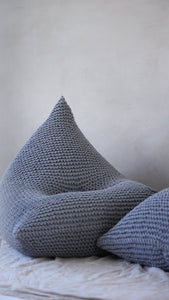 Knitted bean bag | DARK GREY - Zuri House