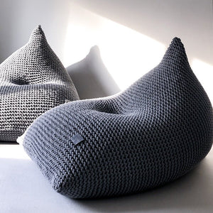 Knitted bean bag DARK GREY - Zuri House