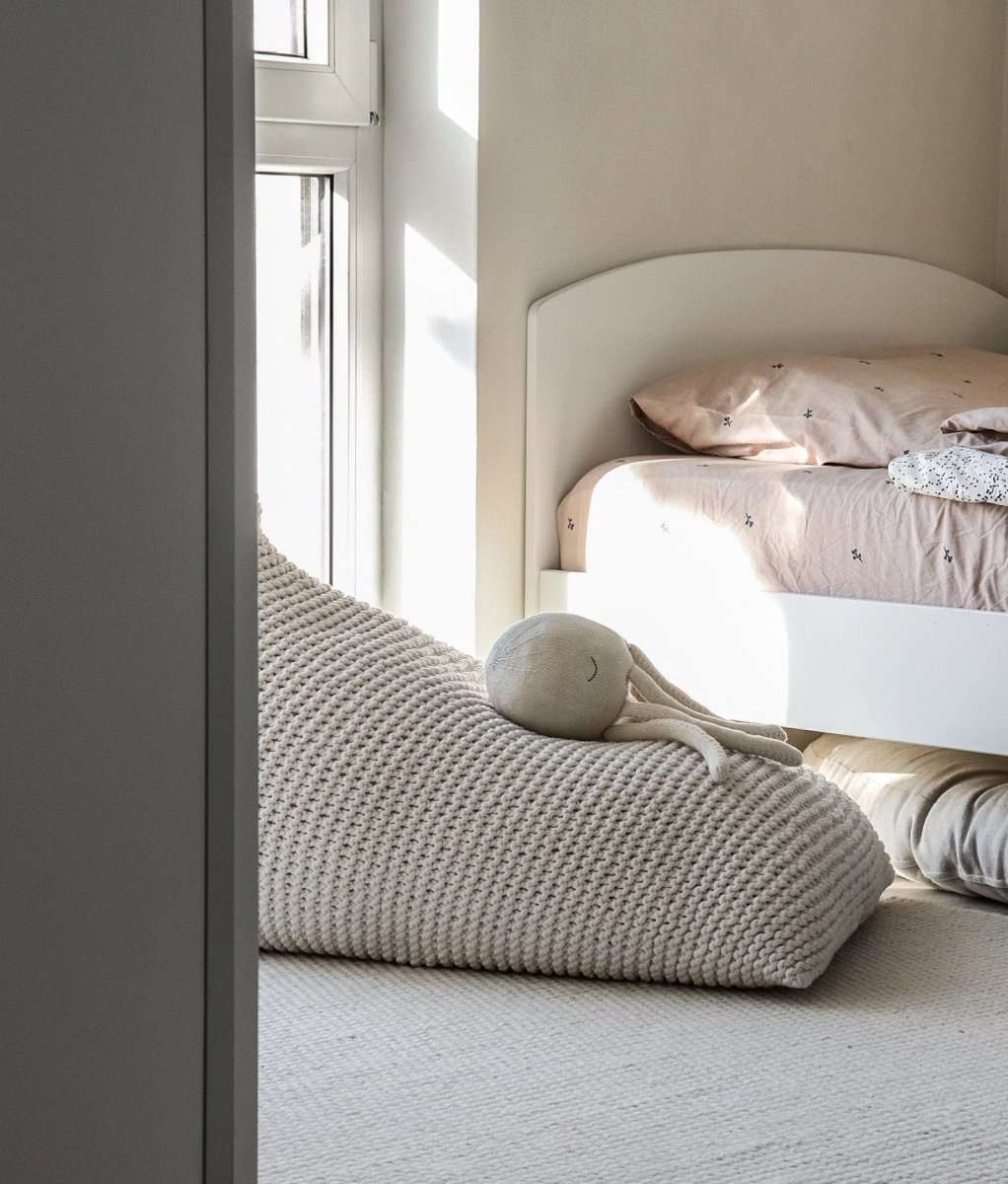 Knitted bean bag | IVORY - Zuri House