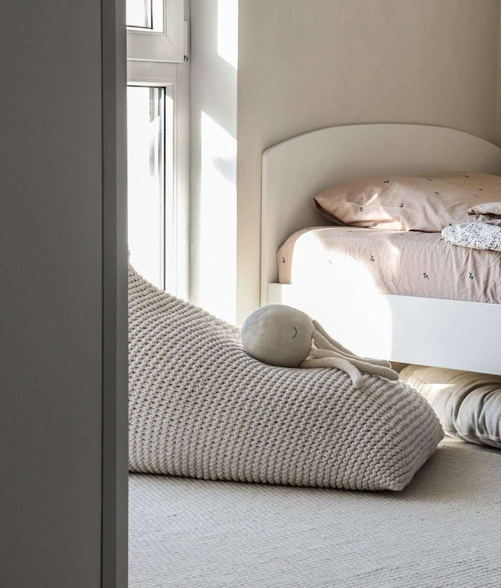 Knitted bean bag | IVORY - Zuri House