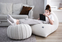 Knitted bean bag | IVORY - Zuri House