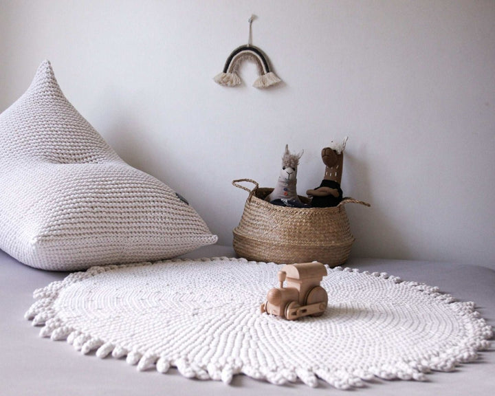 Knitted bean bag KIDS | IVORY - Zuri House