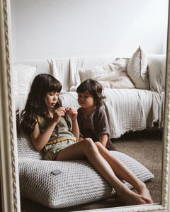 Knitted bean bag KIDS | OATMEAL - Zuri House